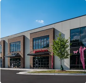Completed retail building exterior