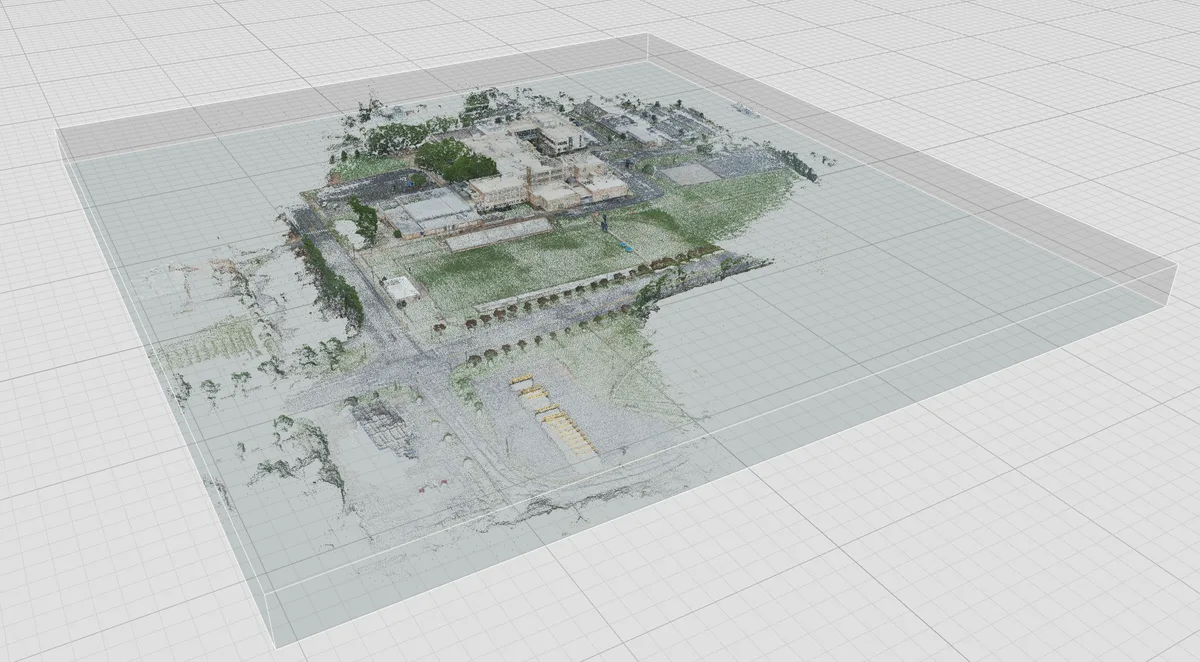 3D laser scan point cloud of a building